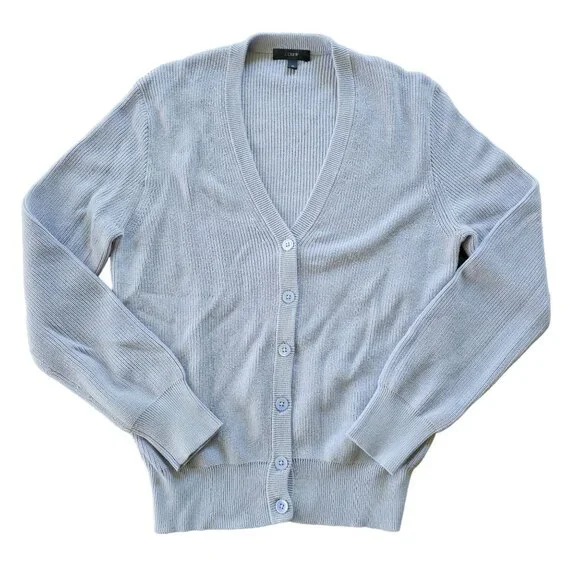 J.Crew Women's Lilac Purple Cotton Cardigan Size M - Picture 1 of 11